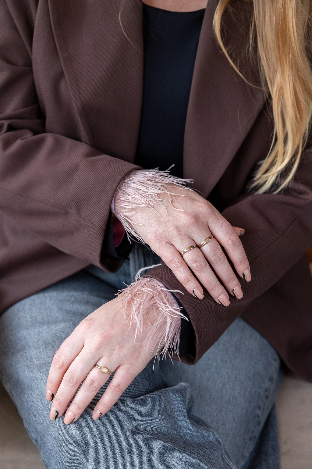 Feather Cuff - Black